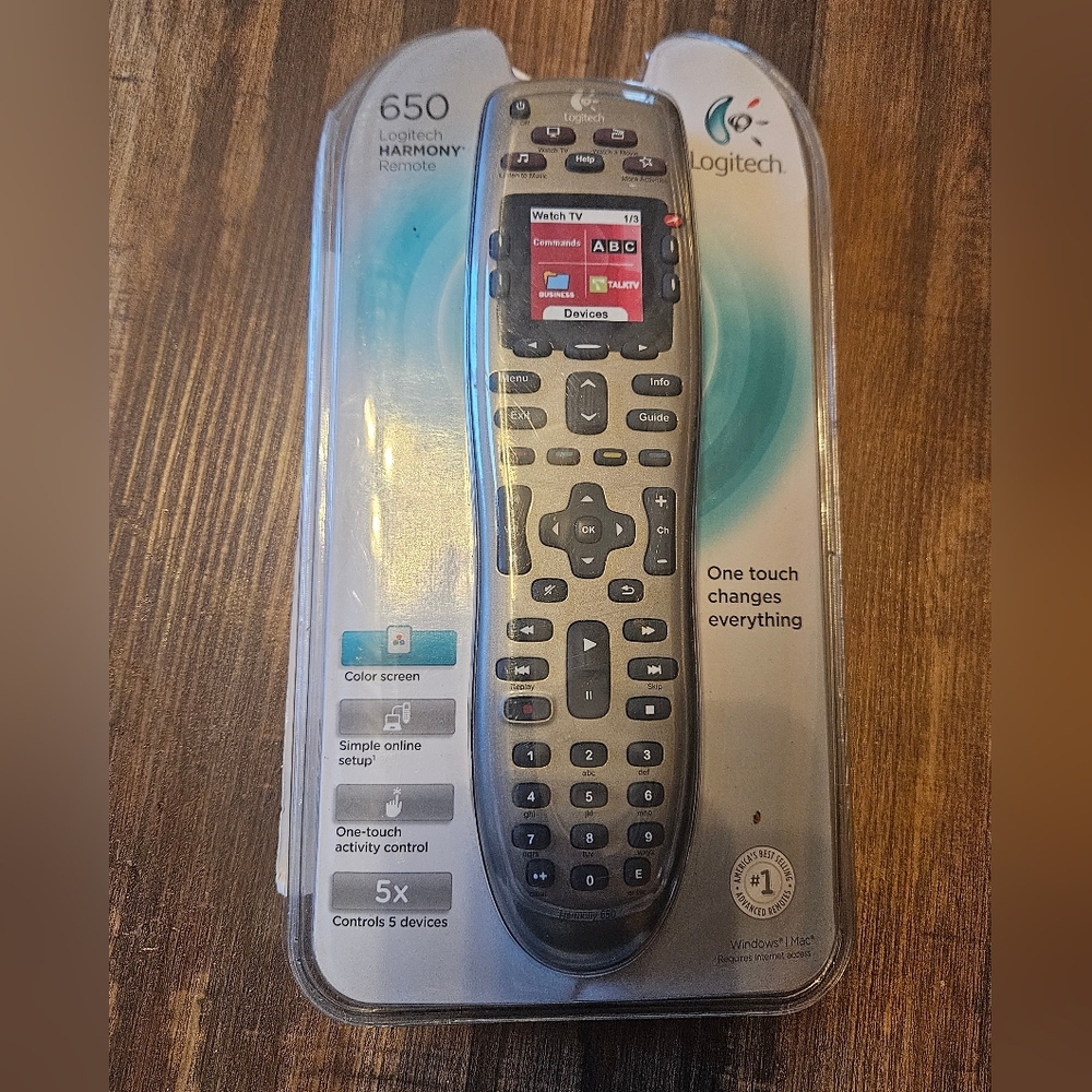 Logitech Harmony 650 Universal Color Screen Remote - NEW Open Box -  D